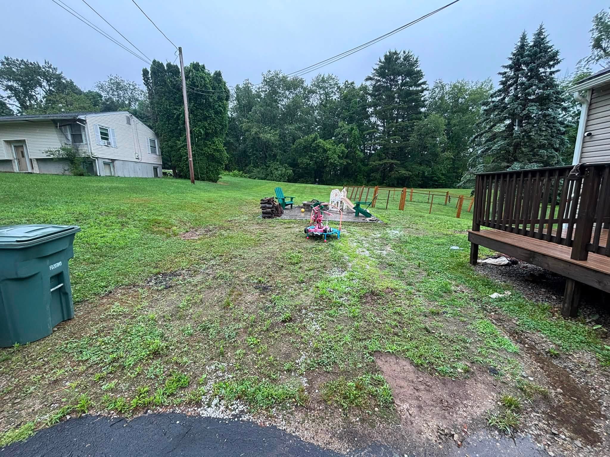 Drainage problem before correction — Southbridge, MA